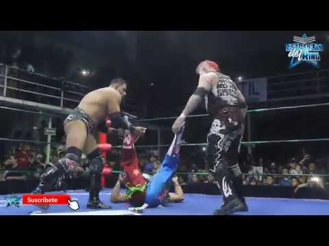 Psycho Clown vs Pagano vs Texano Jr en APN con Producciones Barba background