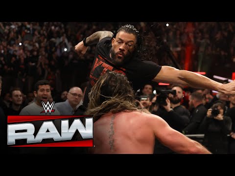 Roman Reigns SPEARS and STOMPS Seth Rollins in surprise return: Raw highlights, March 10, 2025 backdrop