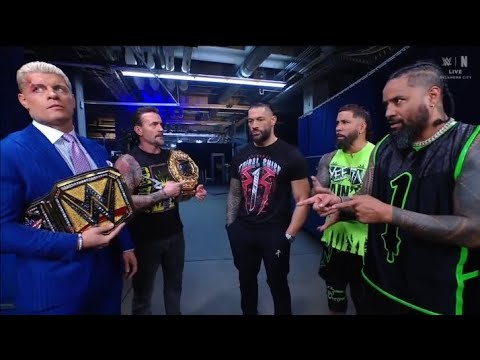 Roman Reigns, Cody ,punk & The Usos backstage segment _WWE Raw 24 November 2025