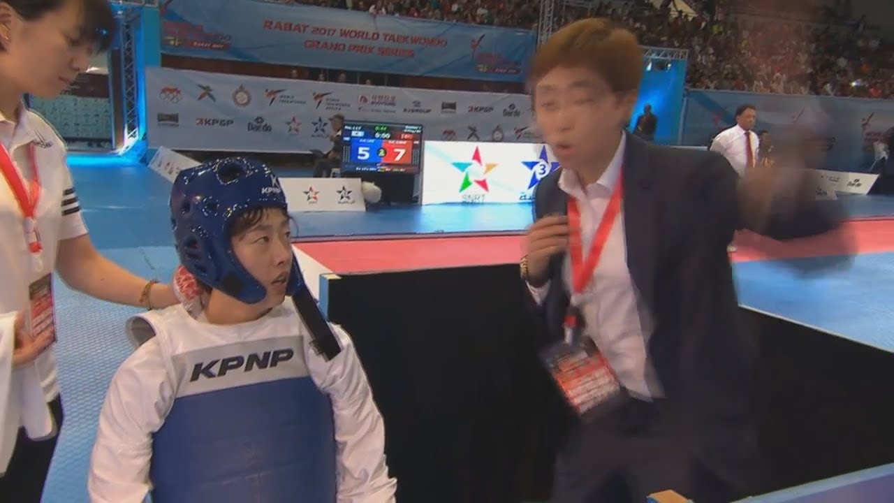 Semifinal F-57 Rabat 2017 World Taekwondo Grand Prix 2 Ah-Reum LEE (KOR) vs Hatice Kubra ILGUN (TUR) background