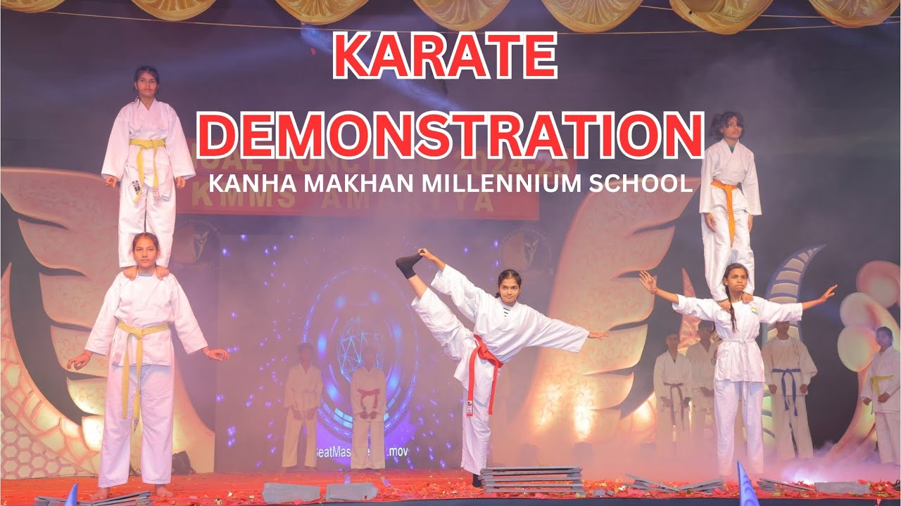 KARATE DEMONSTRATION 2024 | BEST KARATE PROGRAM | ANNUAL FUNCTION | KANHA MAKHAN MILLENNIUM SCHOOL background