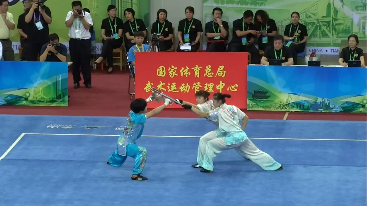 2014 1st China National Wushu Games 第一届全国武术运动大会 Women Duilian Guangdong Team 广东队 9.52