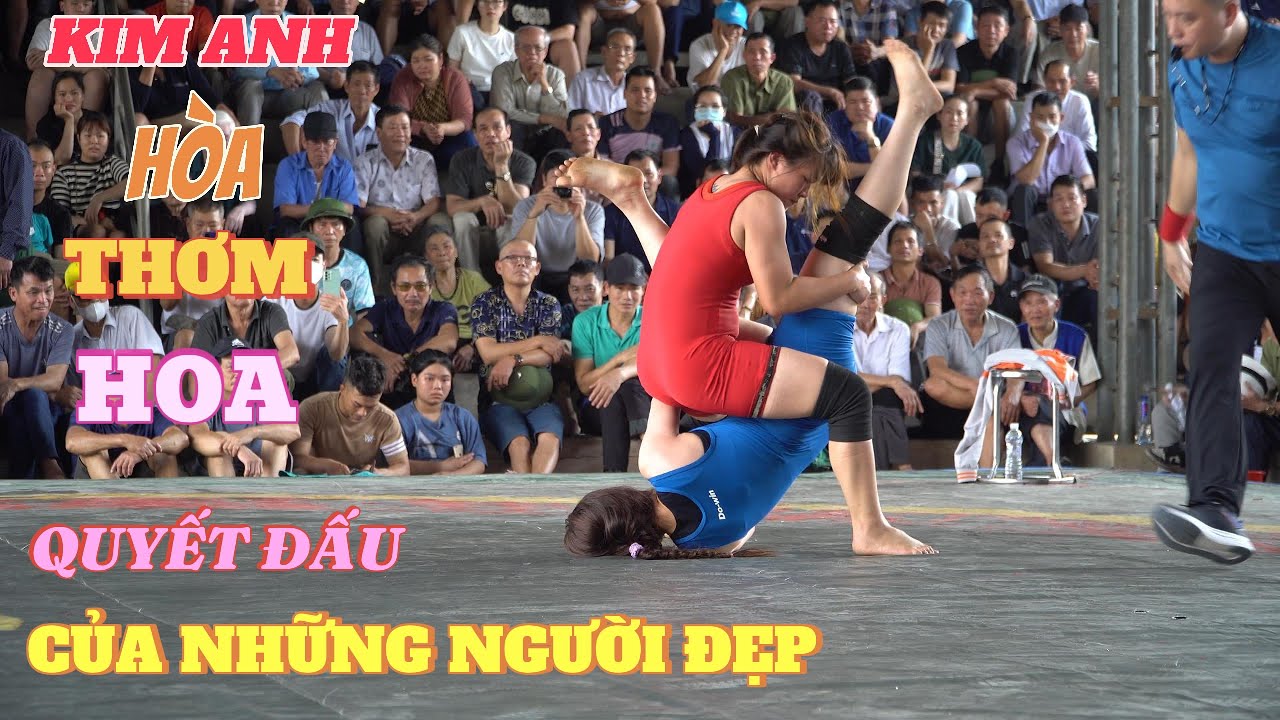 Nơi Hội tụ các chị đẹp dáng xinh vật khoẻ tại sới vật Đồng Kỵ tranh giải nhất nhì Women's wrestling