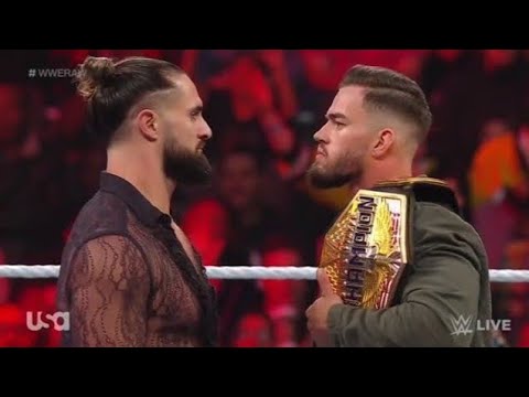 Austin Theory interrupted by Seth Rollins(HD) ЁЯдпЁЯФе| #wwe Raw highlights 28 November 2022 backdrop