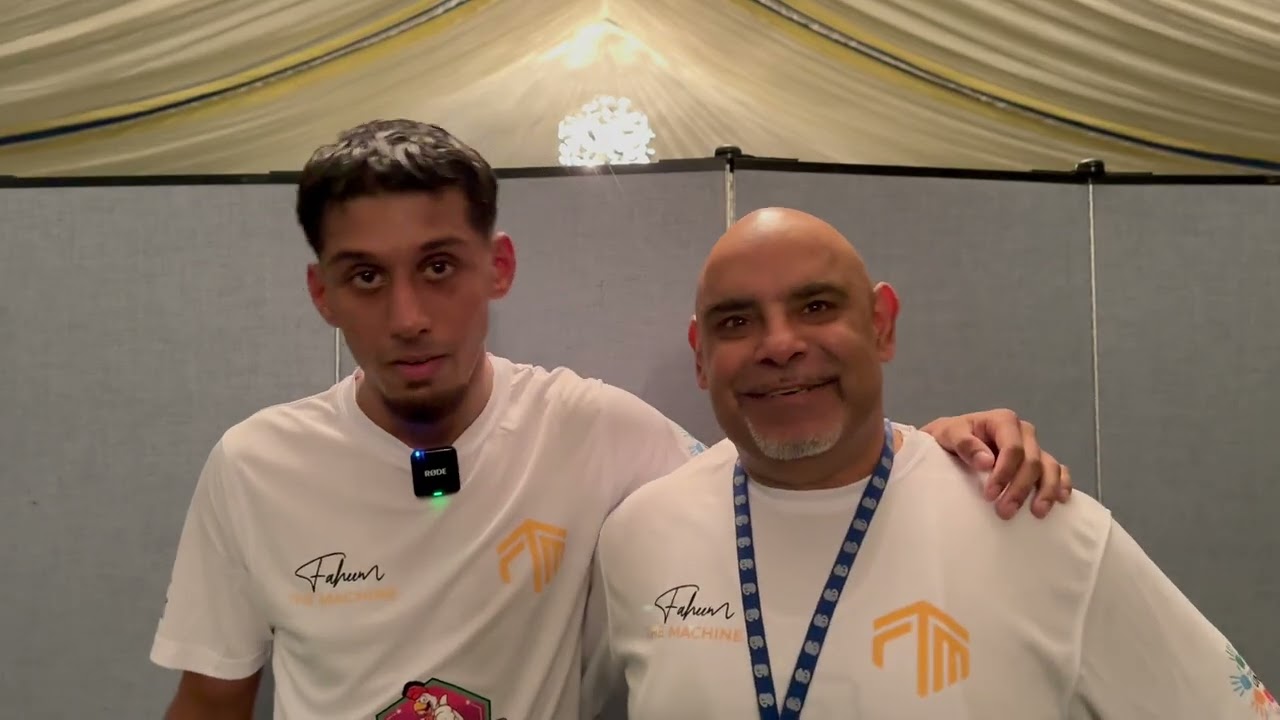 FAHEEM MUSTERKEEN REACTS TO POINTS WIN IN LEEDS | ‘THE MACHINE’ TALKS HARD CAMP & IMPROVEMENTS background