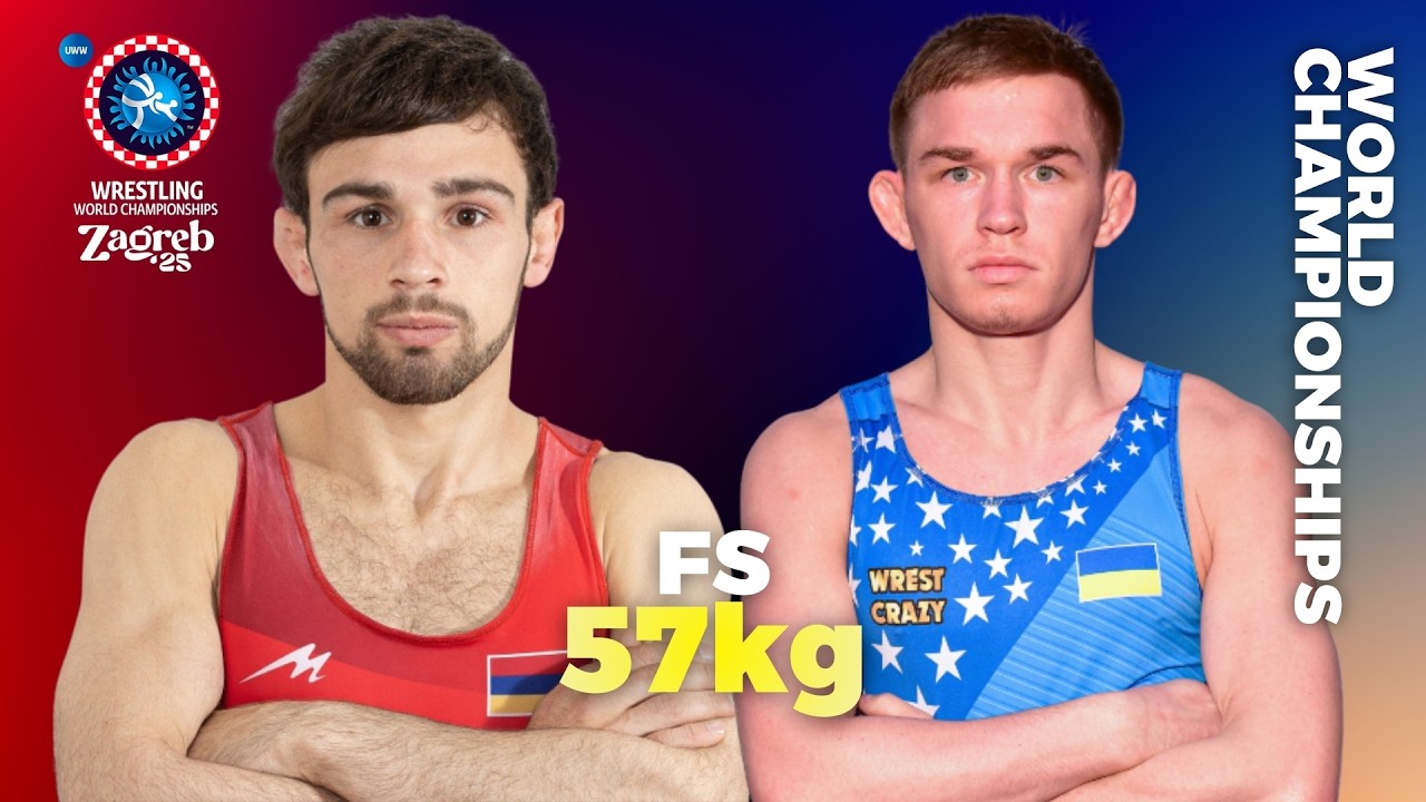 Vladyslav ABRAMOV (UKR) vs. Arsen HARUTYUNYAN (ARM). WORLD WRESTLING CHAMPIONSHIPS 2025. FS 57 Kg.
