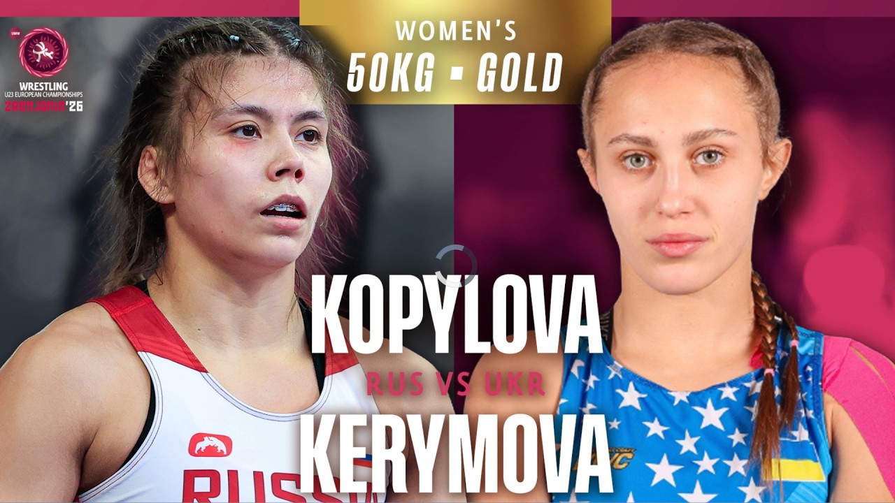 Gold Medal. Aleksandra KOPYLOVA (RUS) vs Aida KERYMOVA (UKR). 2026 U23 European Championships. WW 50