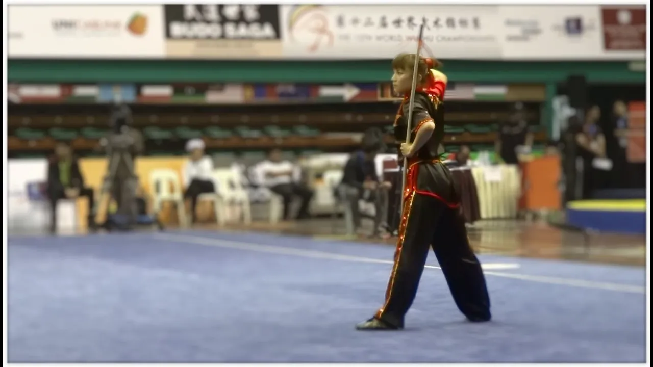 12th World Wushu Championships Women Qiangshu HKG Zheng Tin Hui 鄭天慧 9.55