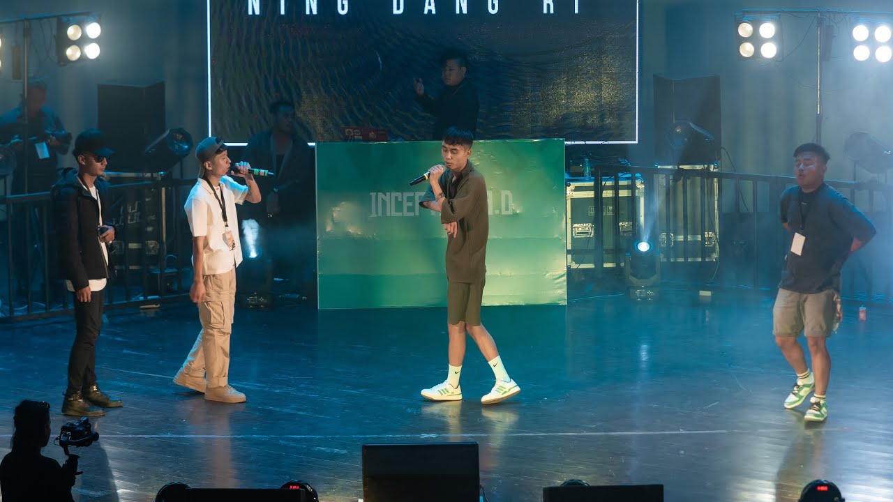 Ning Dang Ri live performance at Nagaland Hip Hop Music Festival 2024 / INCEPTION 3.0 backdrop