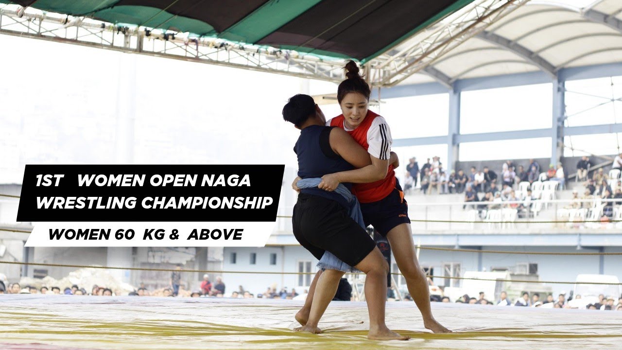 Women above-60 kg Open Category all bout /knock out round/1st Women OPEN NAGA WRESTLING CHAMPIONSHIP background