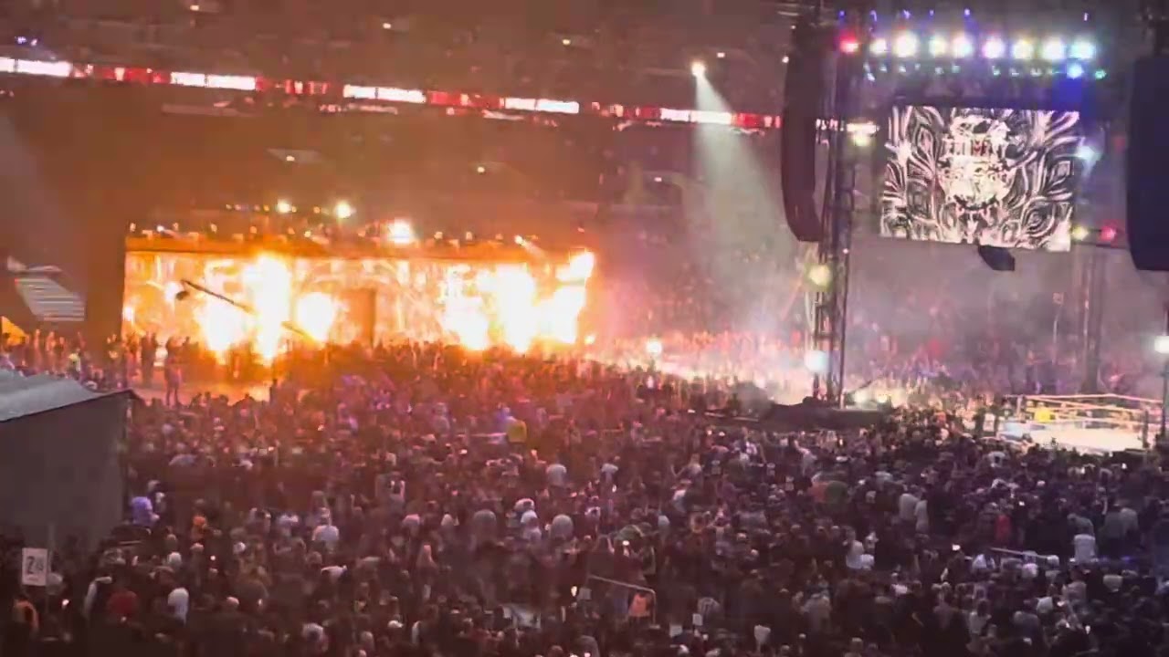 Swerve Strickland Entrance AEW ALL IN 2023 London Wembley stadium background