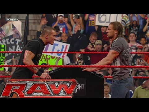 Randy Orton & Triple H Face-Off Before One Night Stand Pt.1 RAW May 26,2008