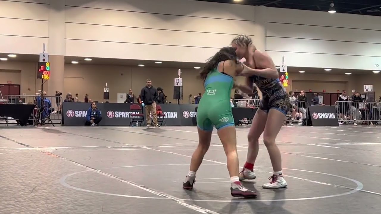 2022 Spartan Nationals Greco: 122lbs Brielle Bibla/Natalie Duran background