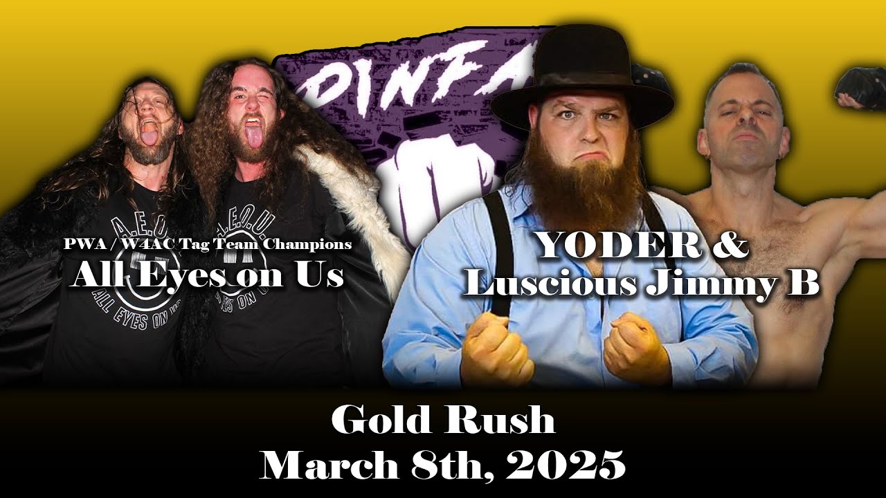 Pinfall Wrestling FULL MATCH - PWA/W4AC Tag Team Titles: All Eyes on Us (c) vs. Jimmy B & YODER backdrop