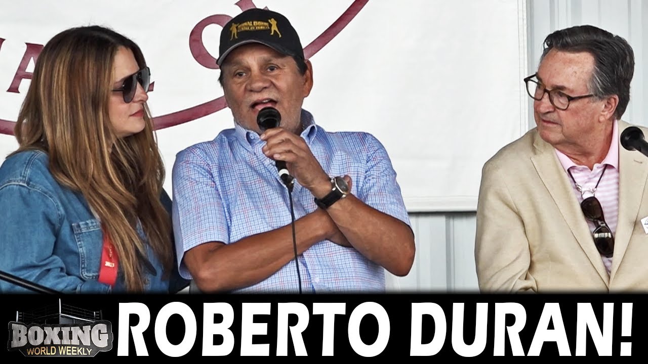 "KEN BUCHANAN WAS THE TOUGHEST FIGHT" | ROBERTO DURAN & TIM RYAN SPEAK AT THE HALL OF FAME! backdrop