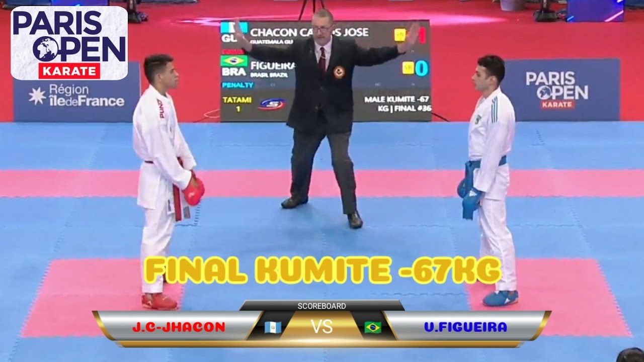 🇬🇹 J.C JHAVON VS V. FIGUEIRA 🇧🇷 | FINAL KUMITE -67KG | PARIS OPEN KARATE 2023