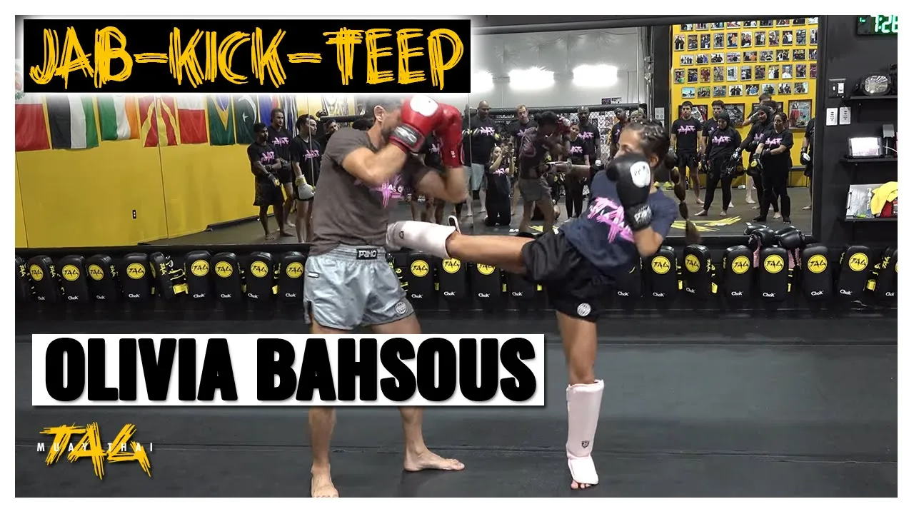 Jab Kick & Teep Combo with Olivia Bahsous