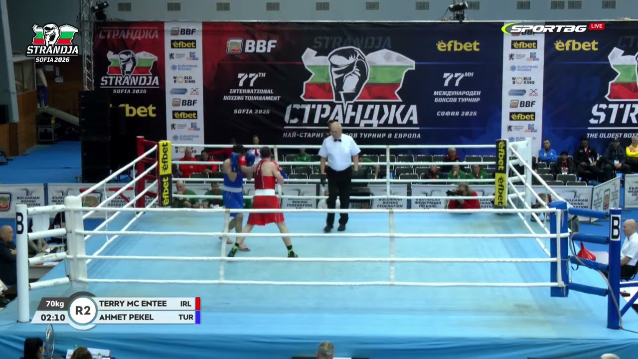 Terry McEntee (IRL) vs. Ahmet Pekel (TUR) Strandja Tournament 2026 (70kg)