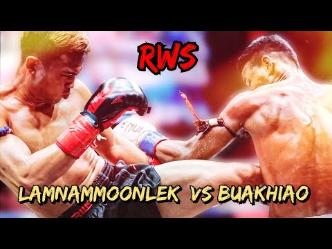 Muay Thai Fight Final RWS Lamnammoonlek Vs Buakhiao Rajadamnern Stadium background