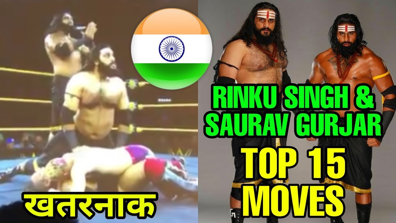 Top 15 Moves of Rinku Singh & Saurav Gurjar (Team Namaste) in WWE ! WWE NXT 2020 Highlights!