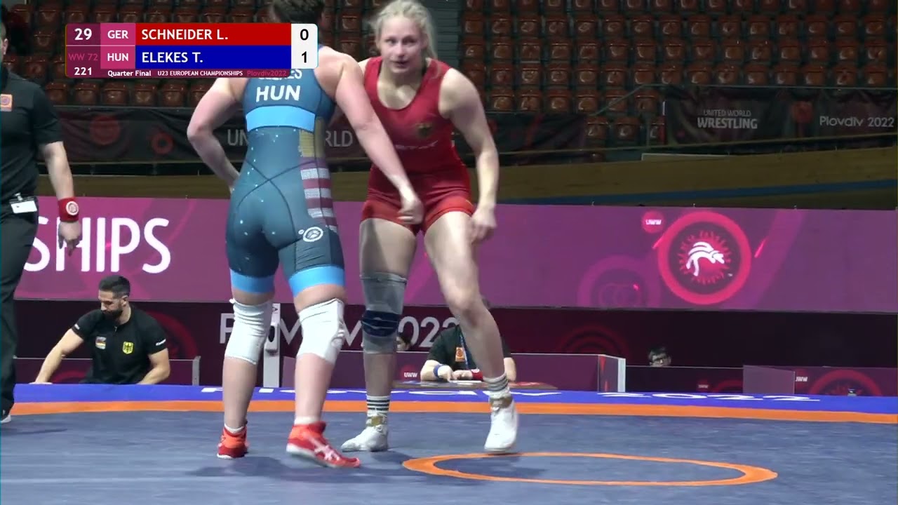 1/4 WW - 72 kg: L. SCHNEIDER (GER) v. T. ELEKES (HUN) background