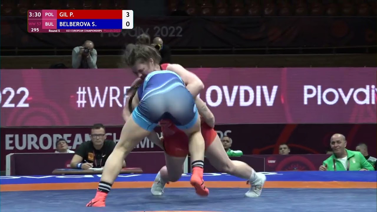 Round 5 WW - 57 kg: P. GIL (POL) v. S. BELBEROVA (BUL) background