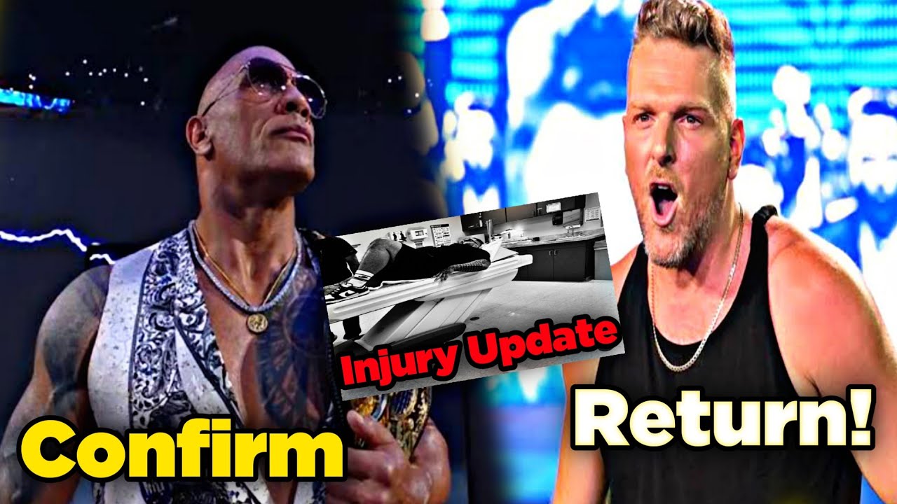Pat McAfee Returns, The Rock Royal rumble status? Bronson reed Injury update. background