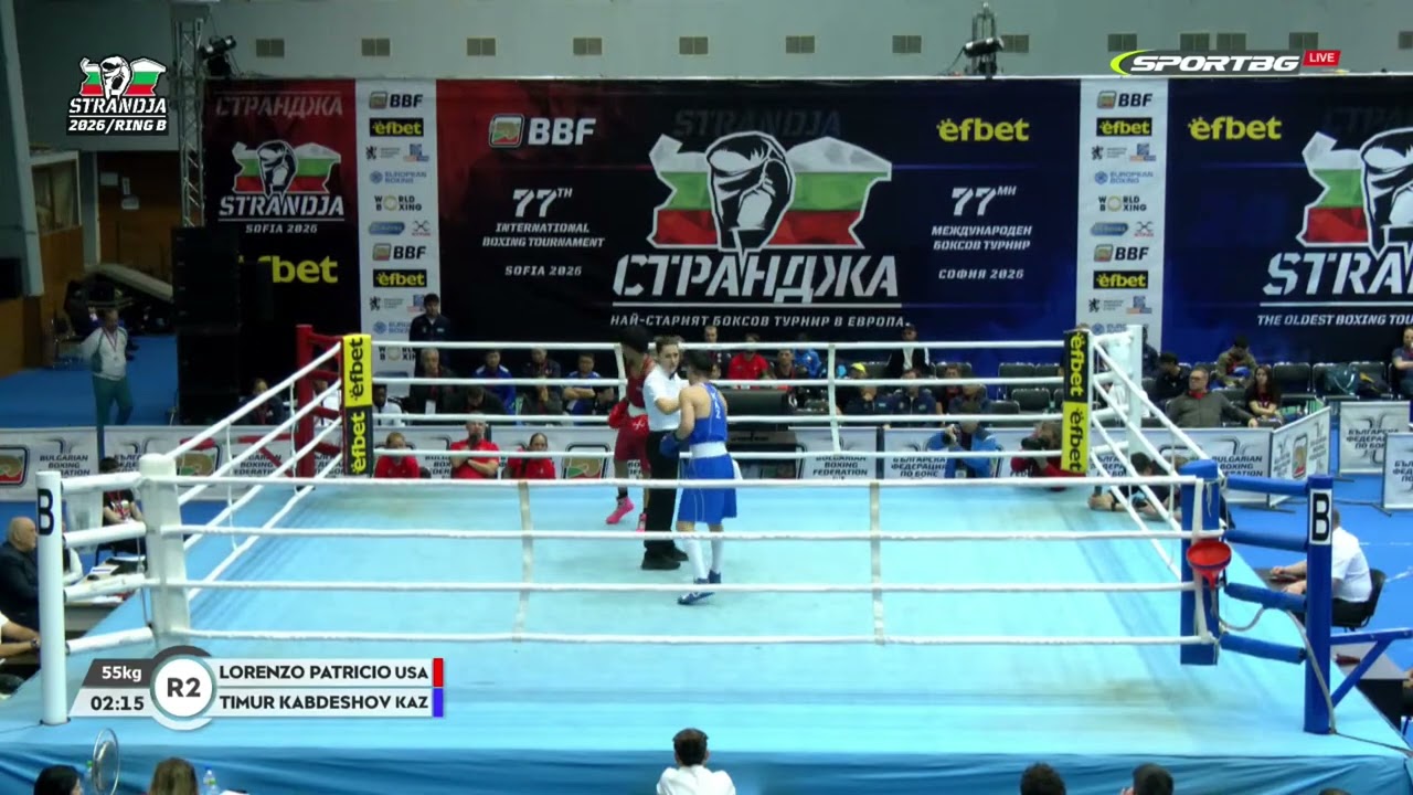 Lorenzo Patricio (USA) vs. Timur Kabdeshov (KAZ) Strandja Tournament 2026 (55kg)