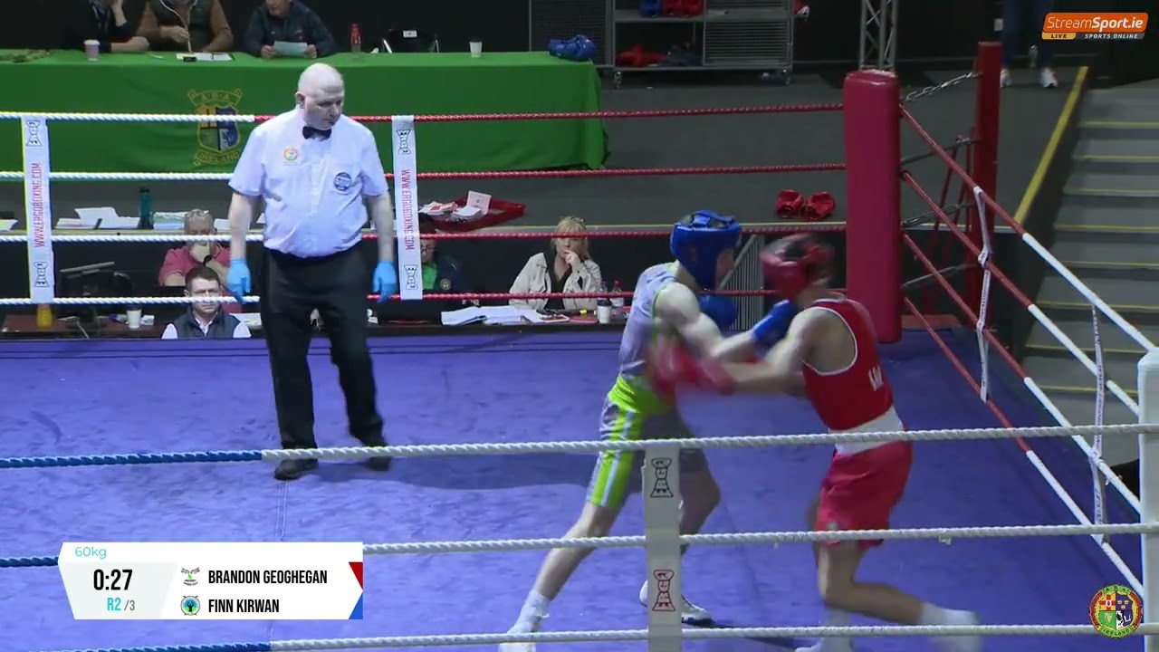 2024 National Junior 1 Championship: 60kg Brandon Geoghegan (Jobstown) v Finn Kirwan (Sacre Coeur)