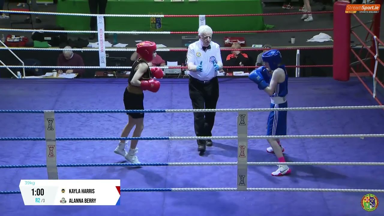 2024 National BG3 Championship: 39kg Kayla Harris (St Monicas) v Alanna Berry (Crumlin) backdrop