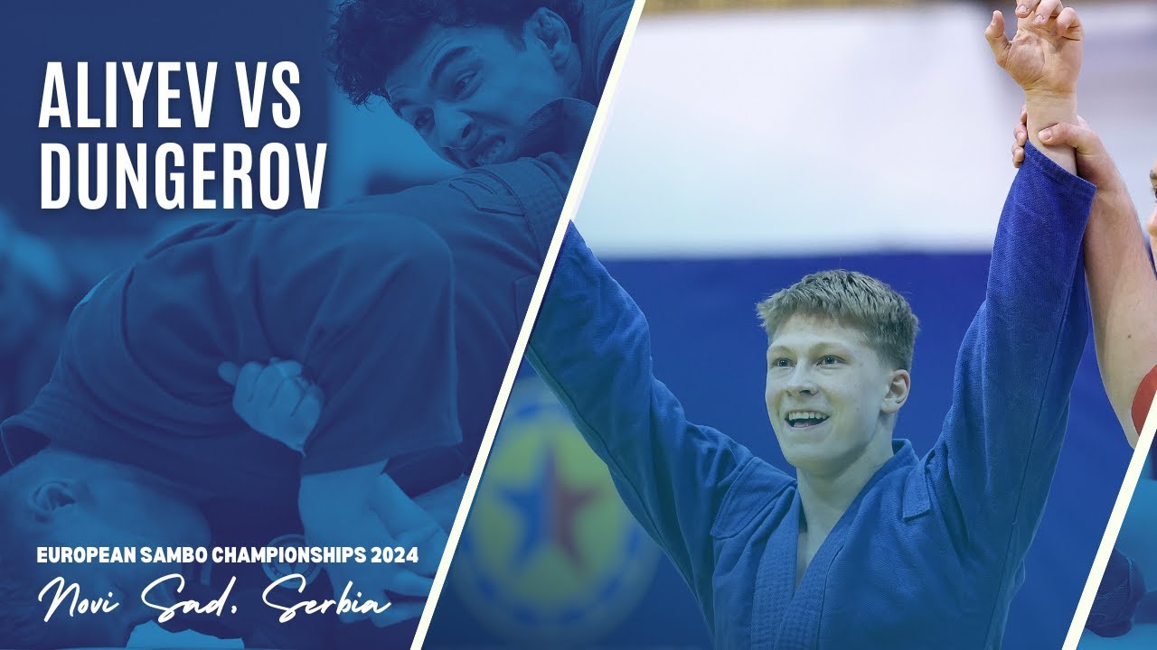 ALIYEV (AZE) vs DUNGEROV (FIAS 1). EUROPEAN YOUTH AND JUNIOR SAMBO CHAMPIONSHIPS 2024 background