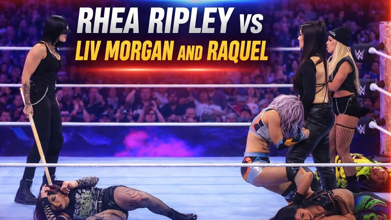 Rhea Ripley nd Iya vs Liv Morgan nd Raquel #wwe #wrestlingfuture# #livmorgan #livforever #wrestling