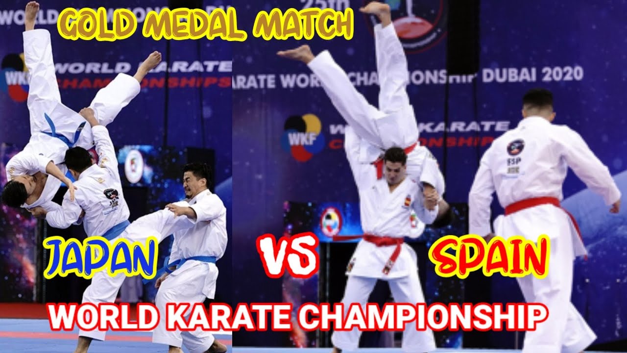 spain vs japan | gold medal match | world karate championship dubai 2021 background