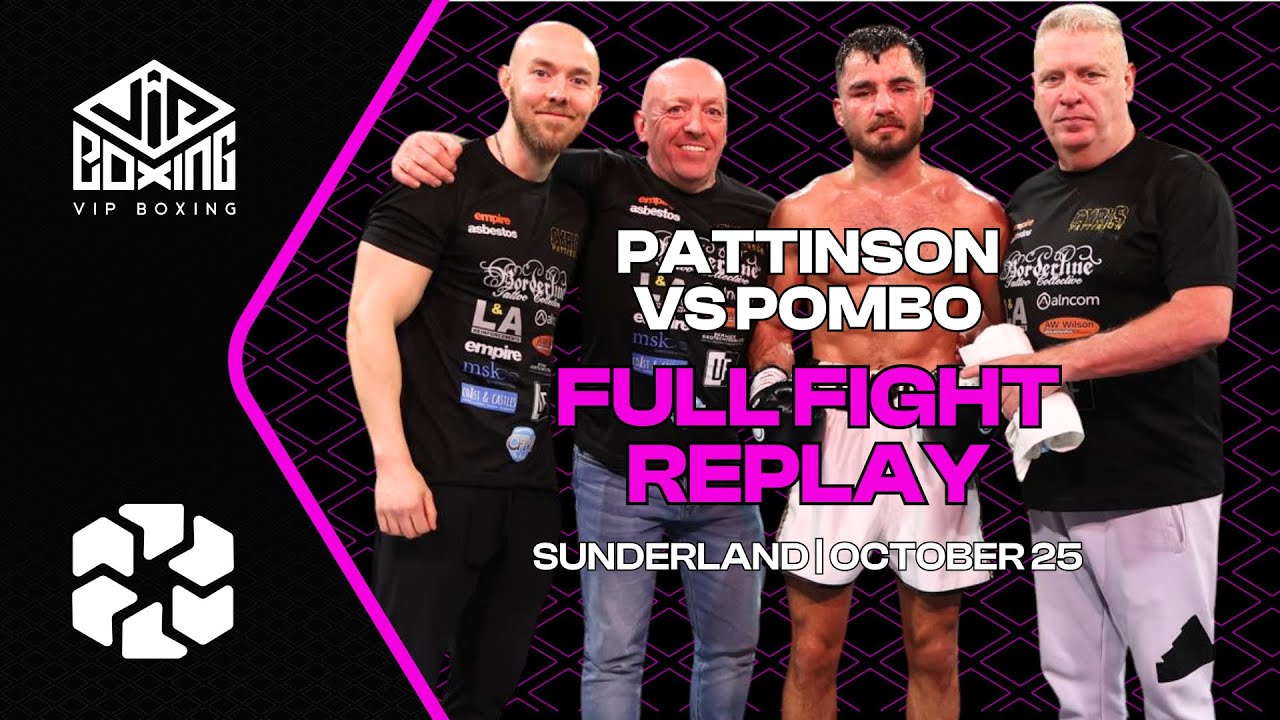 Cyrus Pattinson v Jose Maria Pombo | Full Fight Replay | Sunderland background