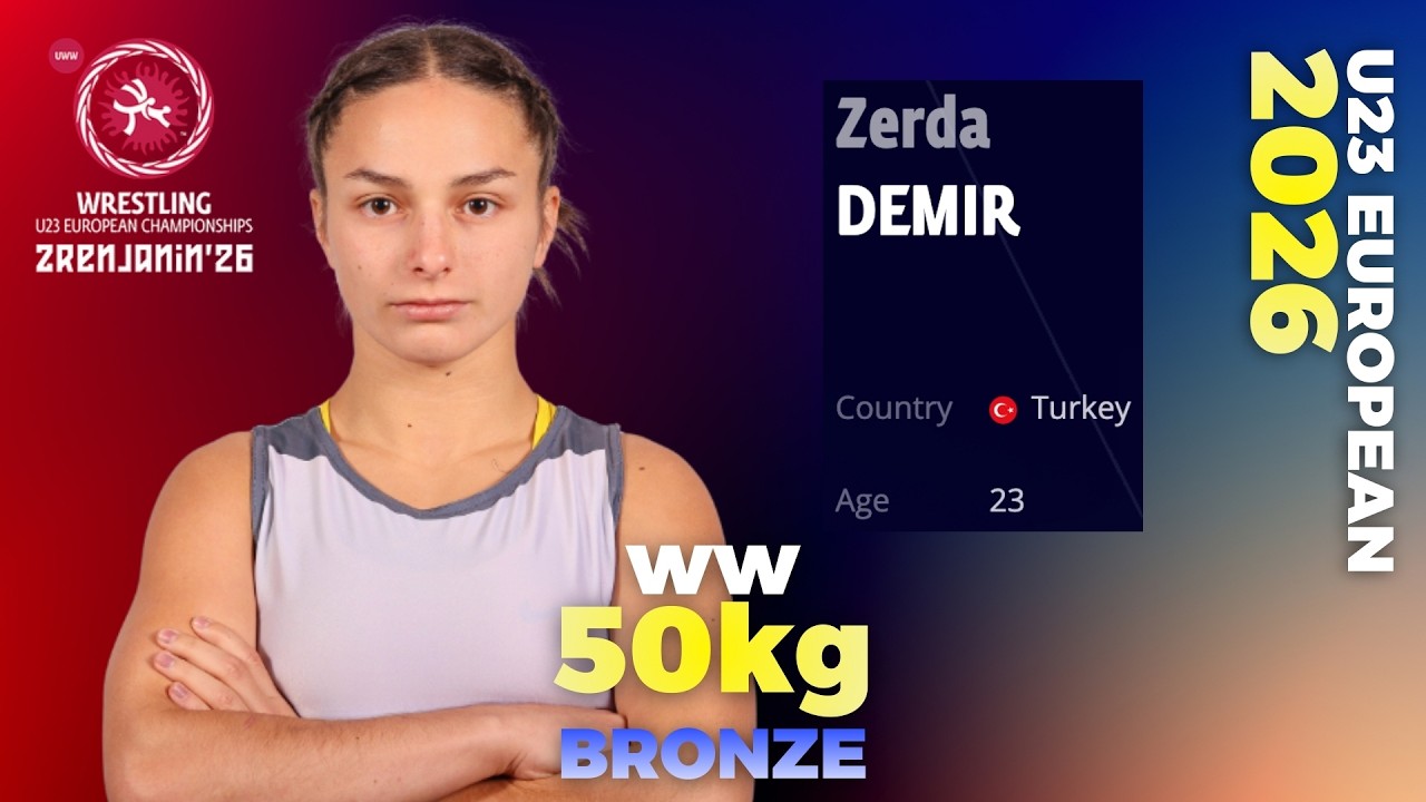 Sviatlana KATENKA (BLR) vs Zerda DEMIR (TUR). 2026 U23 European Championships. Bronze Medal. WW 50Kg