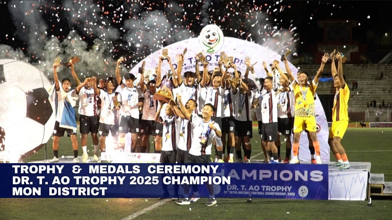 Dr. T. AO Trophy 2025 / kohima IG Stadium / Trophy & Medals Ceremony 🏆 background