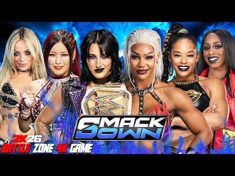 WWE SMACKDOWN - Jade Cargill Bianca Belair Naomi vs Rhea Ripley Iyo Liv  - WWE 2K26 14 March 2026