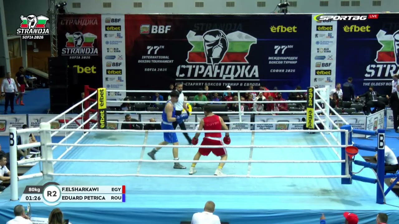 Fares El-Sharkawy (EGY) vs. Eduard Muset (ROU) Strandja Tournament 2026 (80kg)
