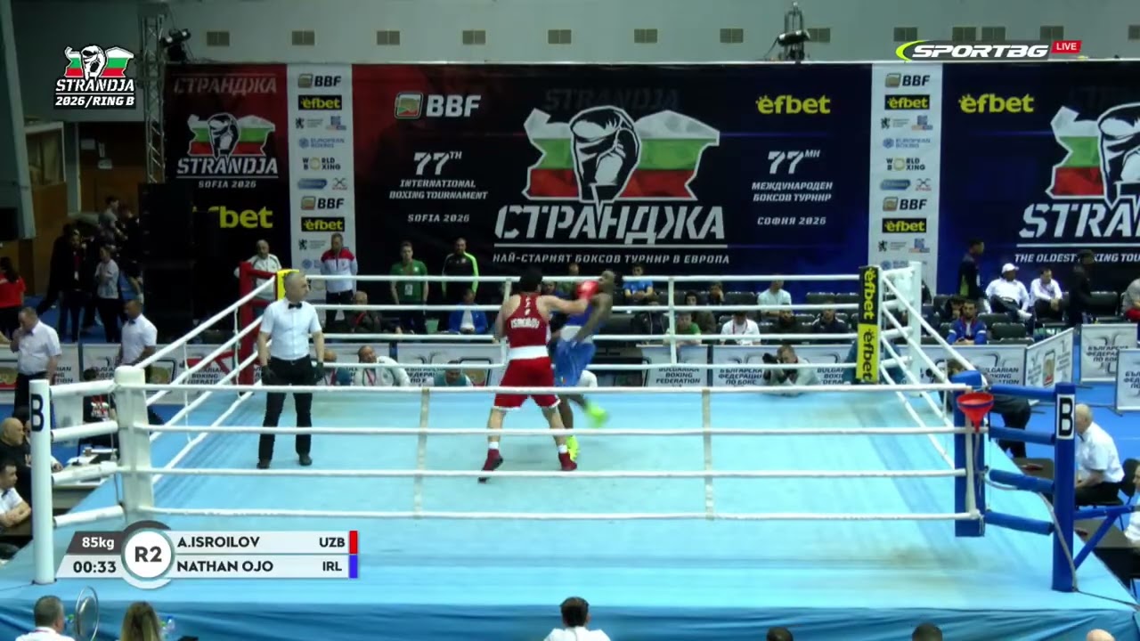 Akmaljon Isroilov (UZB) vs. Nathan Ojo (IRL) Strandja Tournament 2026 (85kg)