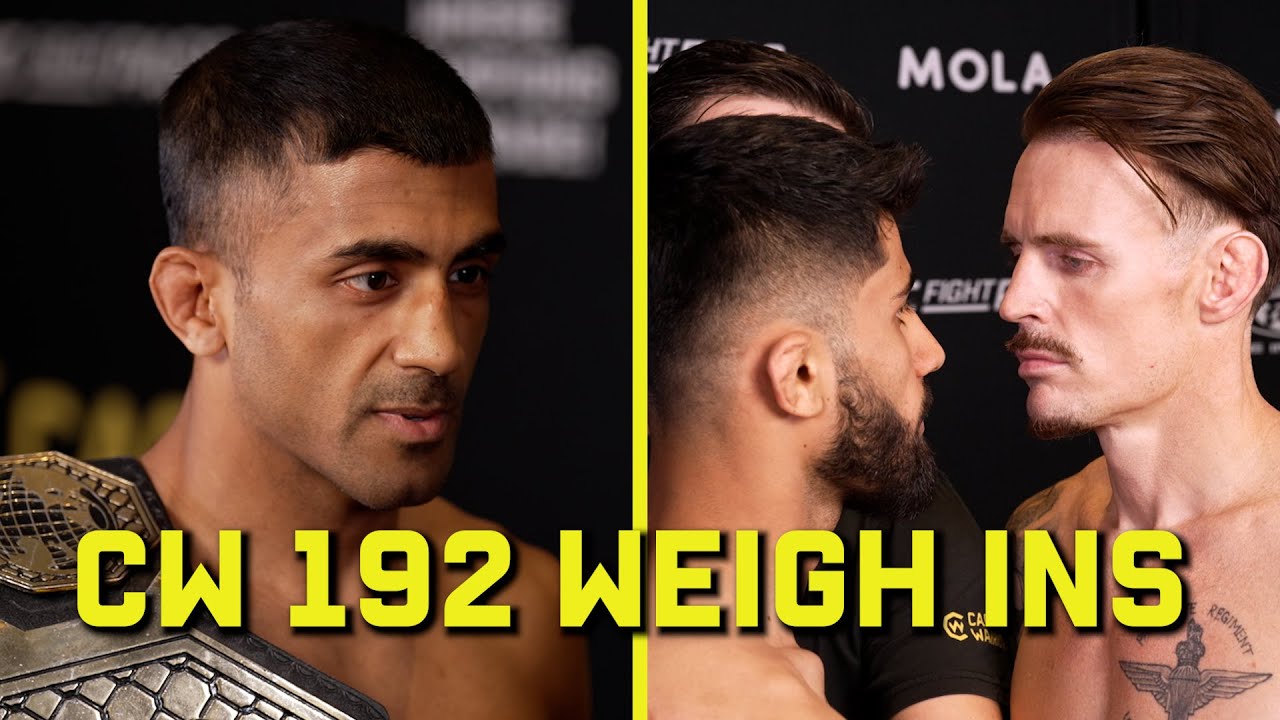 INTENSE Face-offs 👀 | CW 192 London Weigh-Ins background