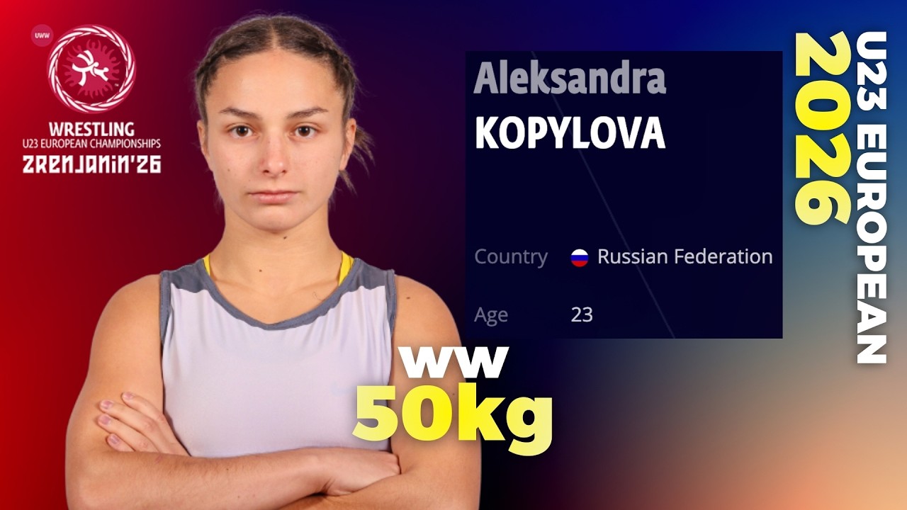 Aleksandra KOPYLOVA (RUS) vs. Sviatlana KATENKA (BLR). U23 EUROPEAN CHAMPIONSHIPS 2026. R1/4. WW 50