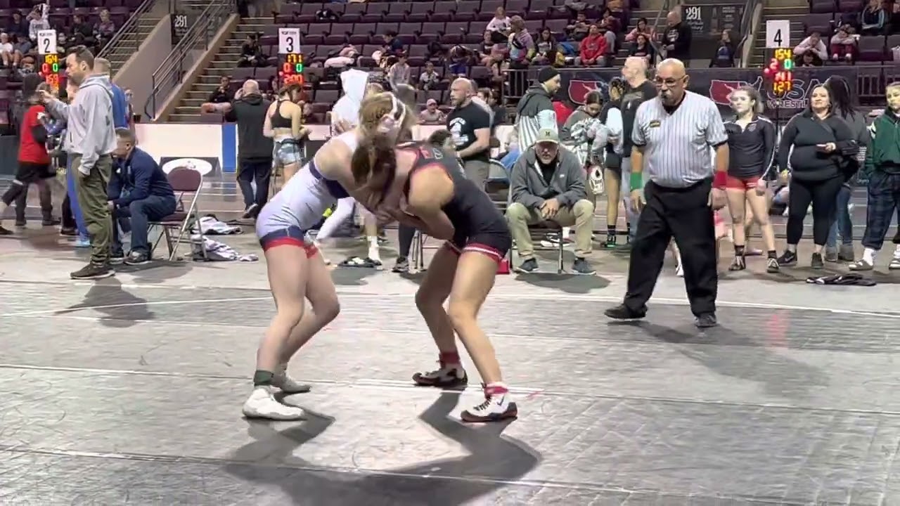 2022 Girls Folkstyle Nationals 16U 132 lbs(Kendall Bibla/Morgan Lucio) backdrop