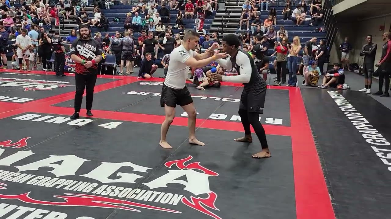 Classic Triangle Choke Set Up In No Gi BJJ Competition background
