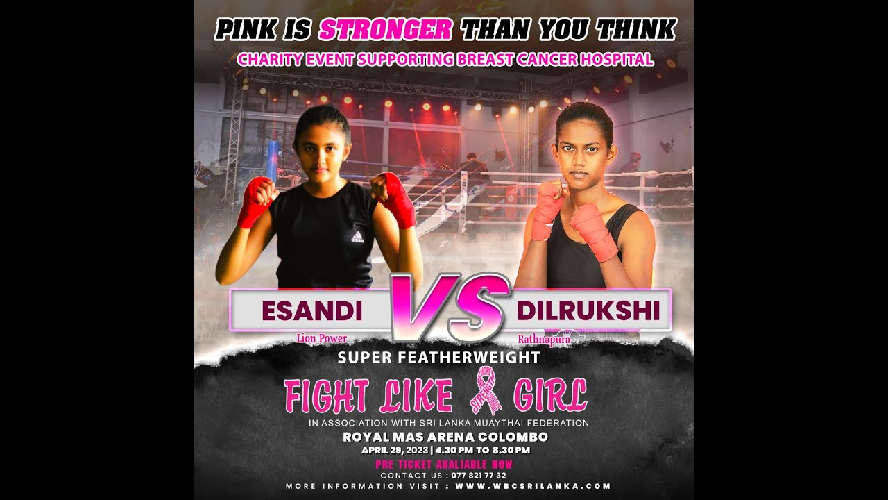 Esadhi wijesinghe vs Dilrukshi | super featherWeight | Pink is Stronger Than You Think - 2023 background