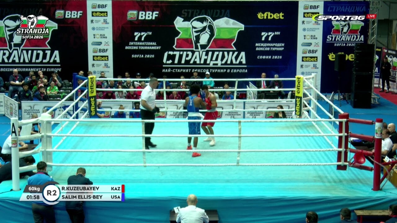 Salim Ellis-Bey (USA) vs. Ruslan Kuzeubayev (KAZ) Strandja Tournament 2026 (60kg)