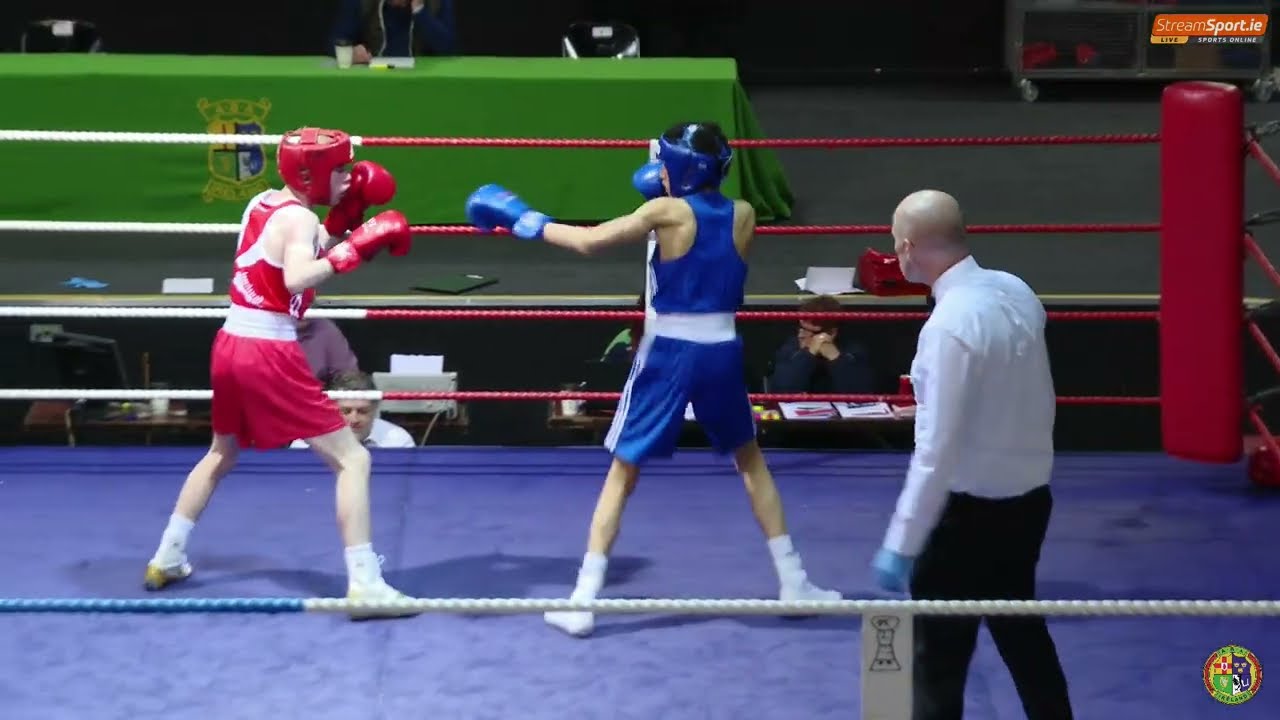 2024 National Senior Cadet C'ship: 48kg Sean Griffin (St Christophers) v Jordan Murphy Morris (Glen) background