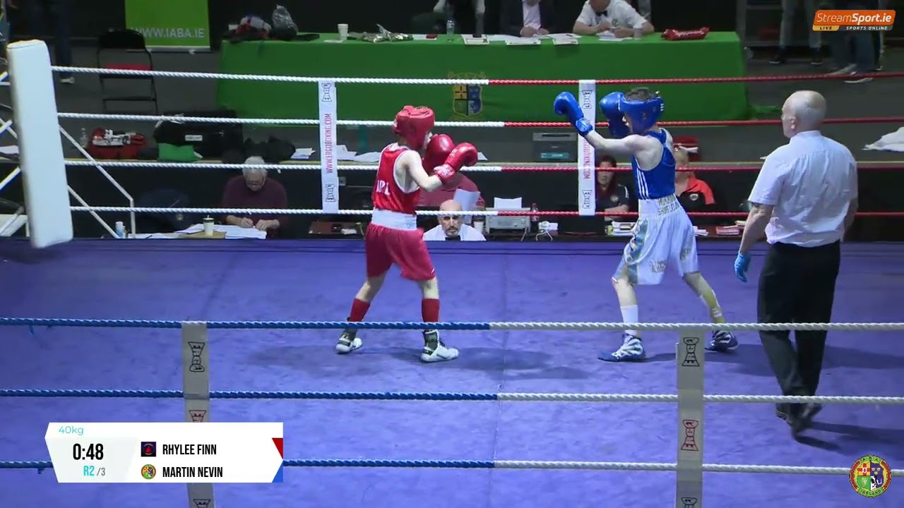 2024 National BG3 Championship: 40kg Rhylee Finn (St Nicholas) v Martin Nevin (Shuffler M) backdrop