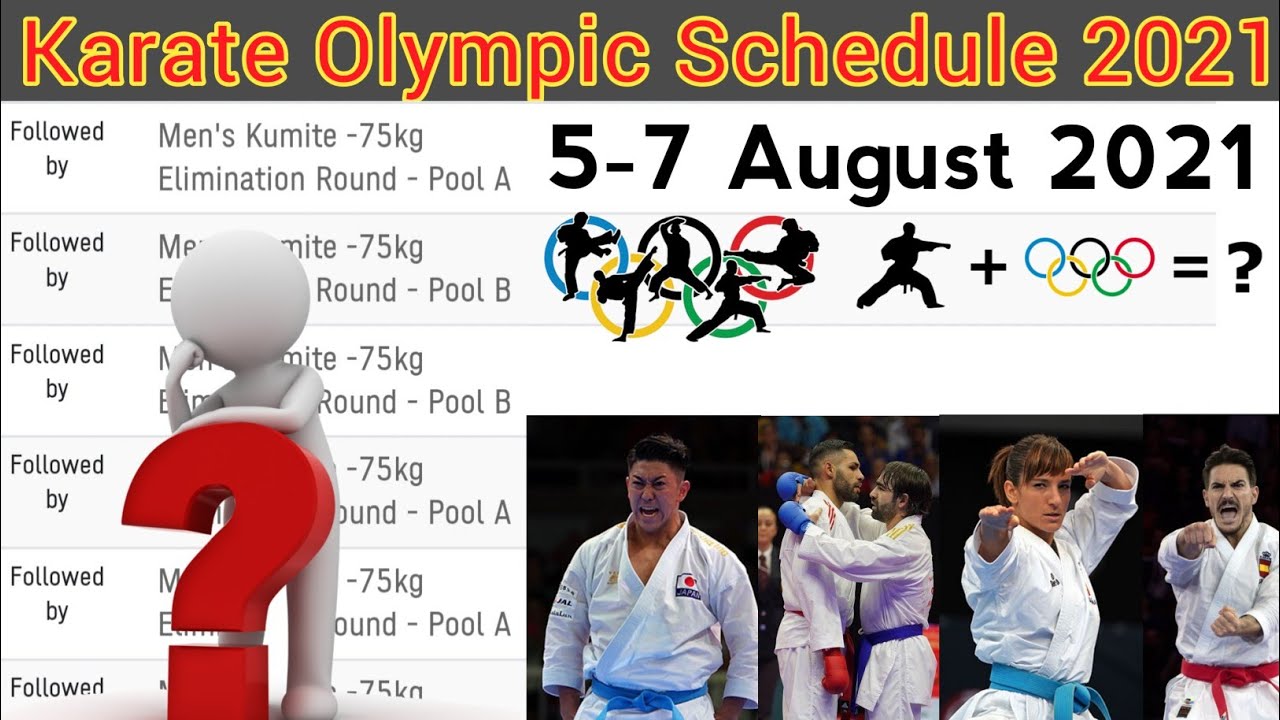 Karate Olympics Schedule 5 August 2021 , Tokyo Olympic 2021, Karate Olympic, Olympics 2021, Karate background