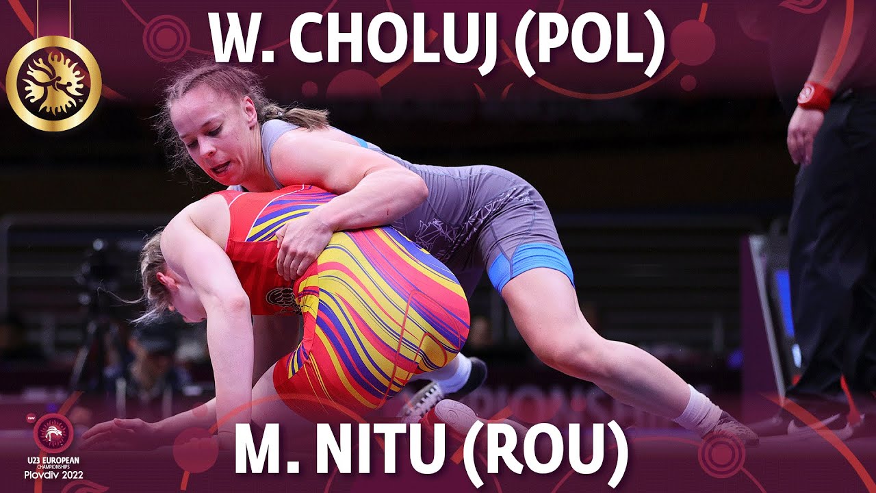 GOLD WW - 72 kg: M. NITU (ROU) v. W. CHOLUJ (POL) background