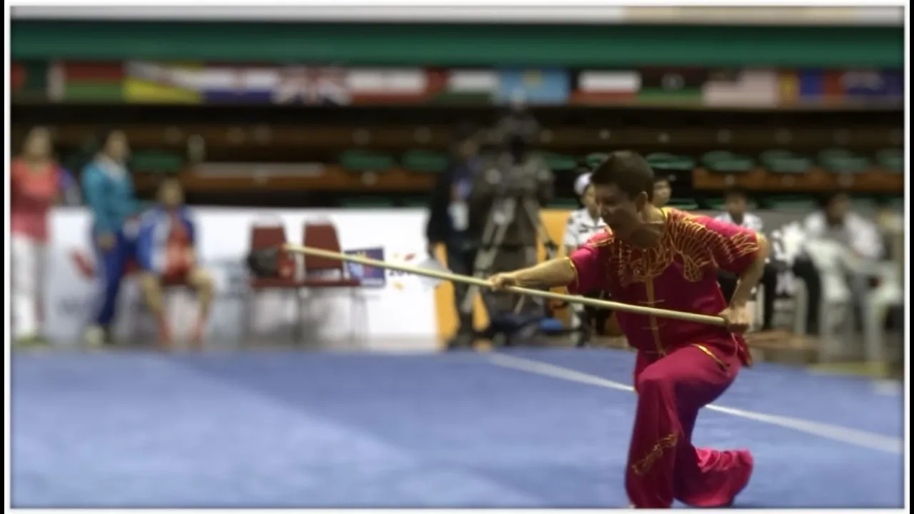 12th World Wushu Championships, Women Nangun RUS Ivshina Tatiana 9.52 background